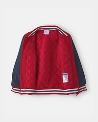 Kid Spider-Man Bomber Fashion Jacket - Red