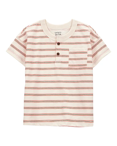 Toddler Striped Slub Jersey Henley