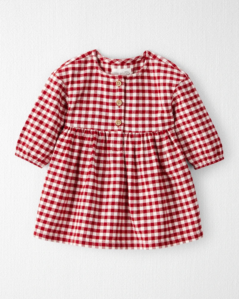 Baby Girl Organic Cotton Flannel Dress
