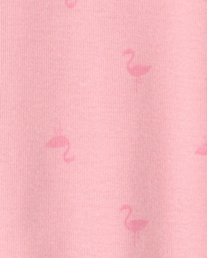 Toddler Girl Flamingo 100% Cotton Snug Fit 1-Piece Pyjama - Pink