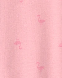 Toddler Girl Flamingo 100% Cotton Snug Fit 1-Piece Pyjama - Pink