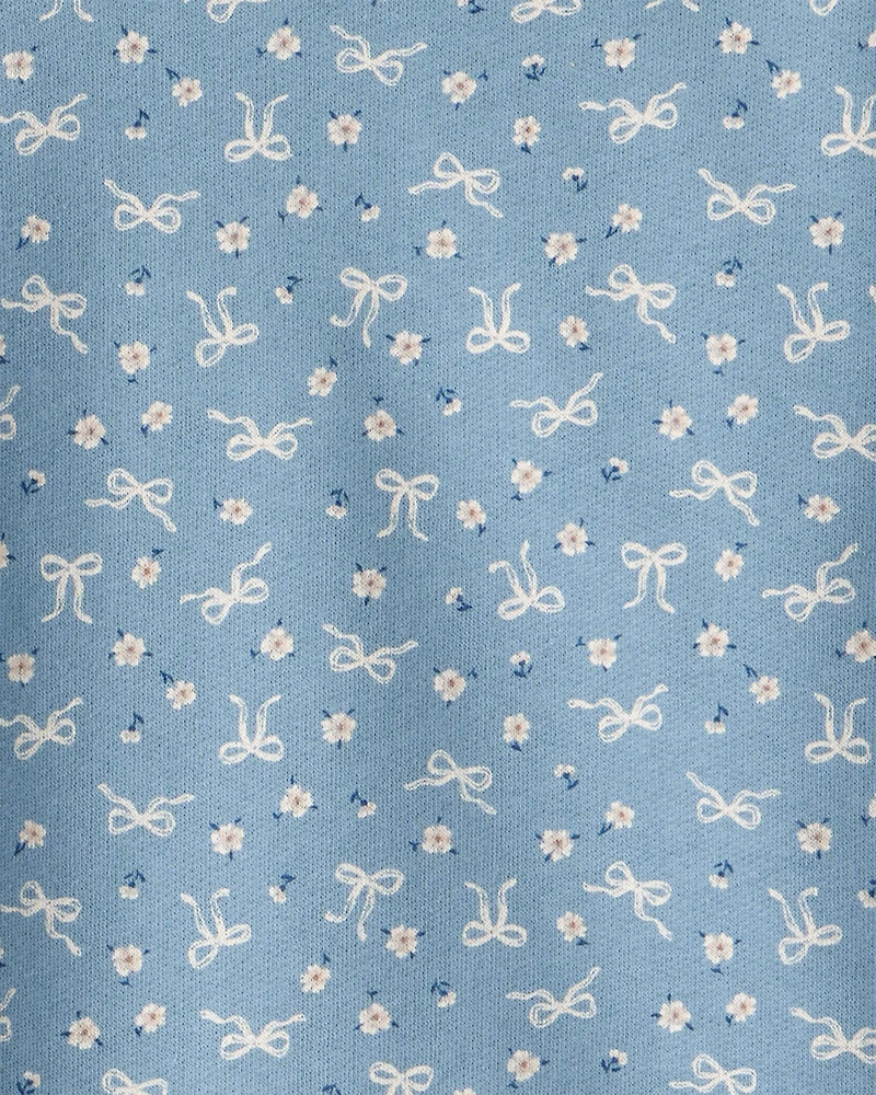 Toddler Girl 2-Piece Bow Crewneck and Corduroy Wide Leg Pants