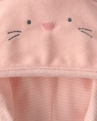 Baby Girl Bunny Terry Robe - Pink
