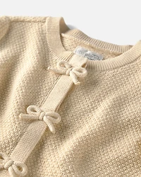 Toddler Girl Organic Cotton Sweater Knit Cardigan