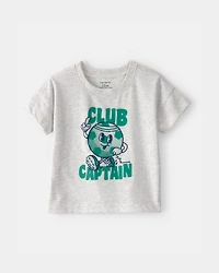 Baby Boy 'Club Captain' Graphic Tee - Grey