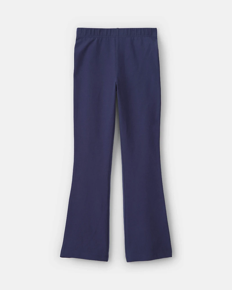 Girls Pull-On Stretch Flare Leggings - Navy Blue
