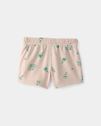 Baby Boy Pickleball French Terry Shorts - Brown