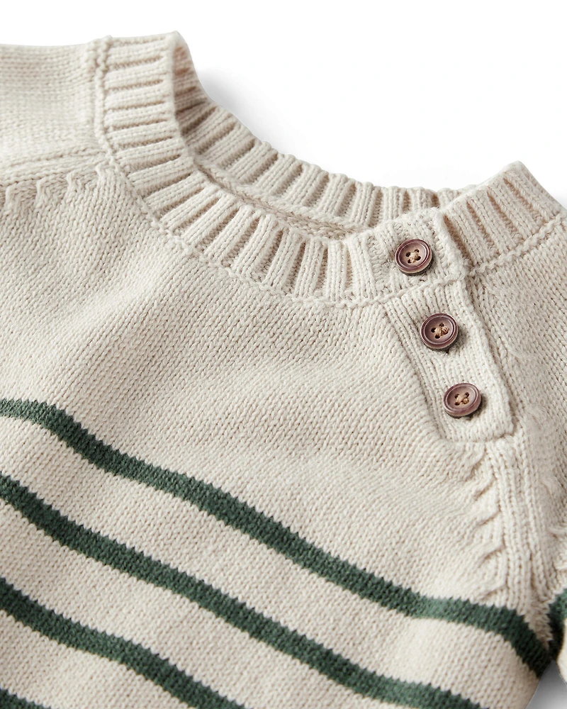Baby 2-Piece Organic Cotton Sweater Knit Set Stripes