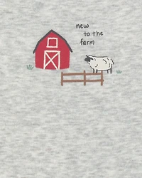 Baby 5-Pack Farm Animal Short-Sleeve Multipack Bodysuits