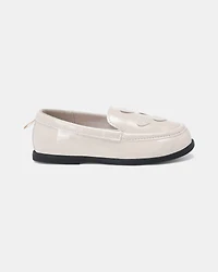 Toddler Girl Heart Dress Shoes - Cream