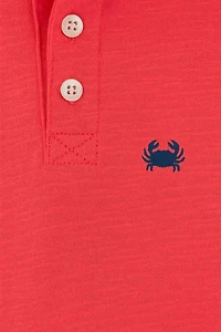 Baby Boy 2-Piece Polo Shirt & Short Set - Orange/Blue