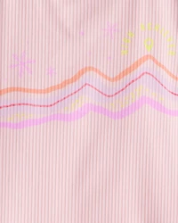 Girls Active Rib Long-Sleeve Top - Pink