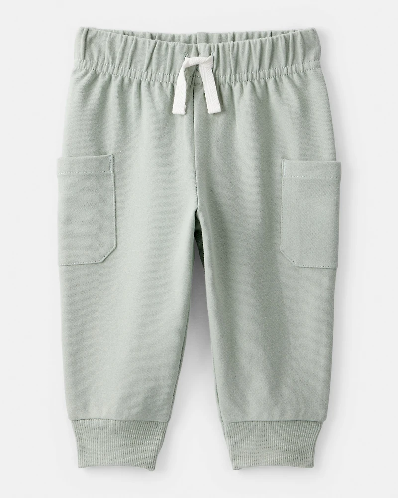 Baby Boy 2-Piece Airplane Thermal Bodysuit & Jogger Set - Green/White