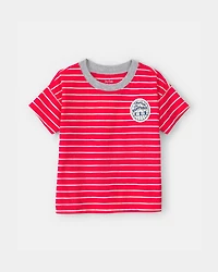 Toddler Boy Striped T-Shirt - Red