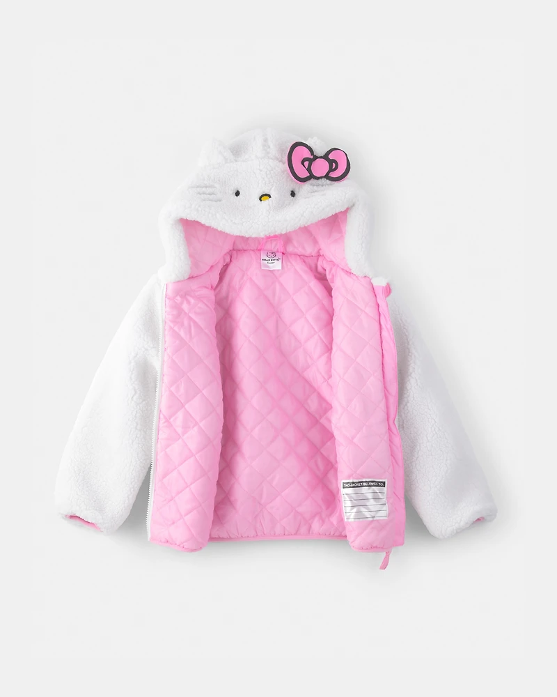 Girls Hello Kitty Bomber Fashion Jacket - White
