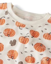 Kids 2-Piece Organic Cotton Pyjamas Harvest Pumpkins