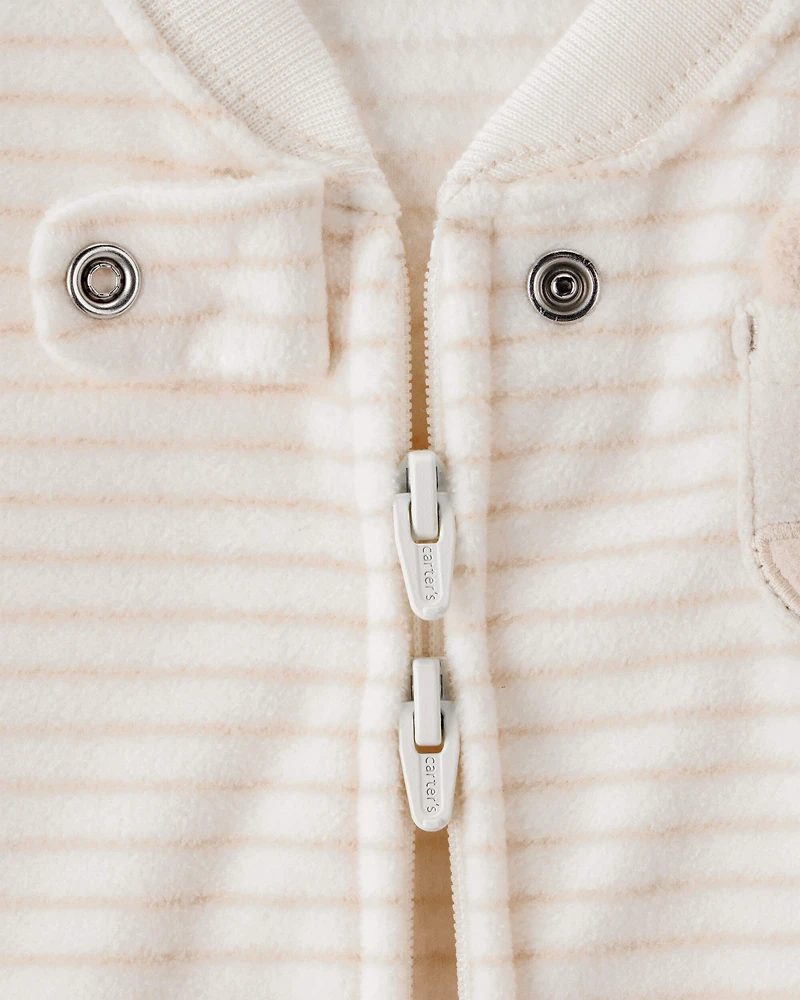 Baby Loose Fit Long-Sleeve Wearable Blanket - White