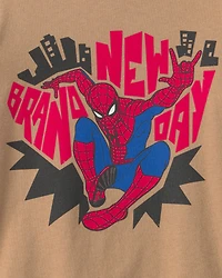 Boys Toddler Boy ©Marvel Spider-Man Graphic Tee - Tan