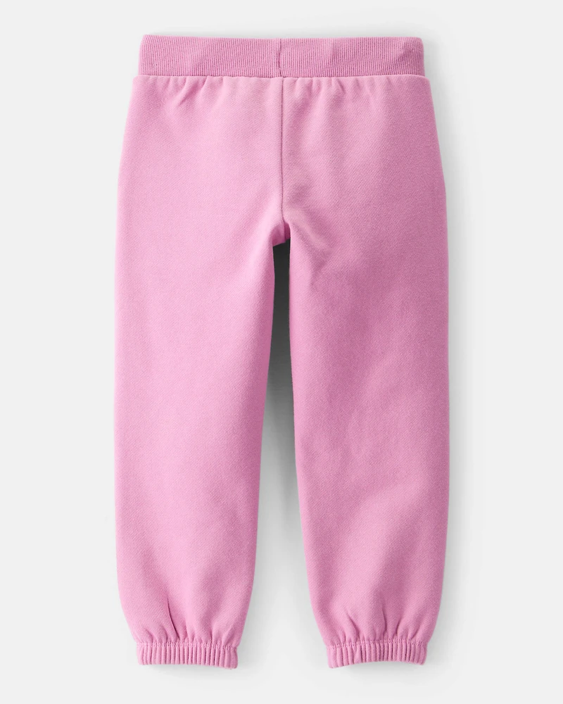 Toddler Girl Cotton Joggers - Purple