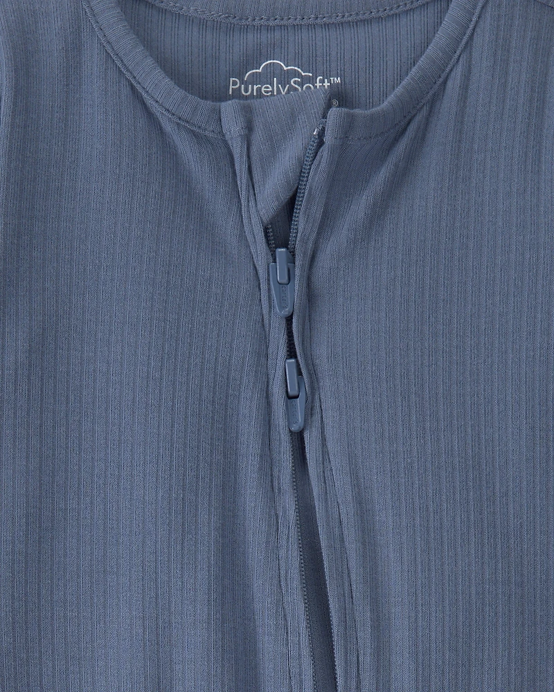 Baby Boy 2-Way Zip PurelySoft Sleeper - Blue