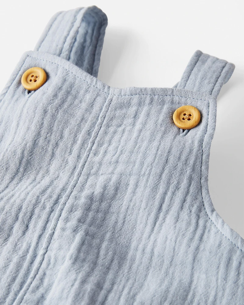 Baby Organic Cotton Gauze Shortall