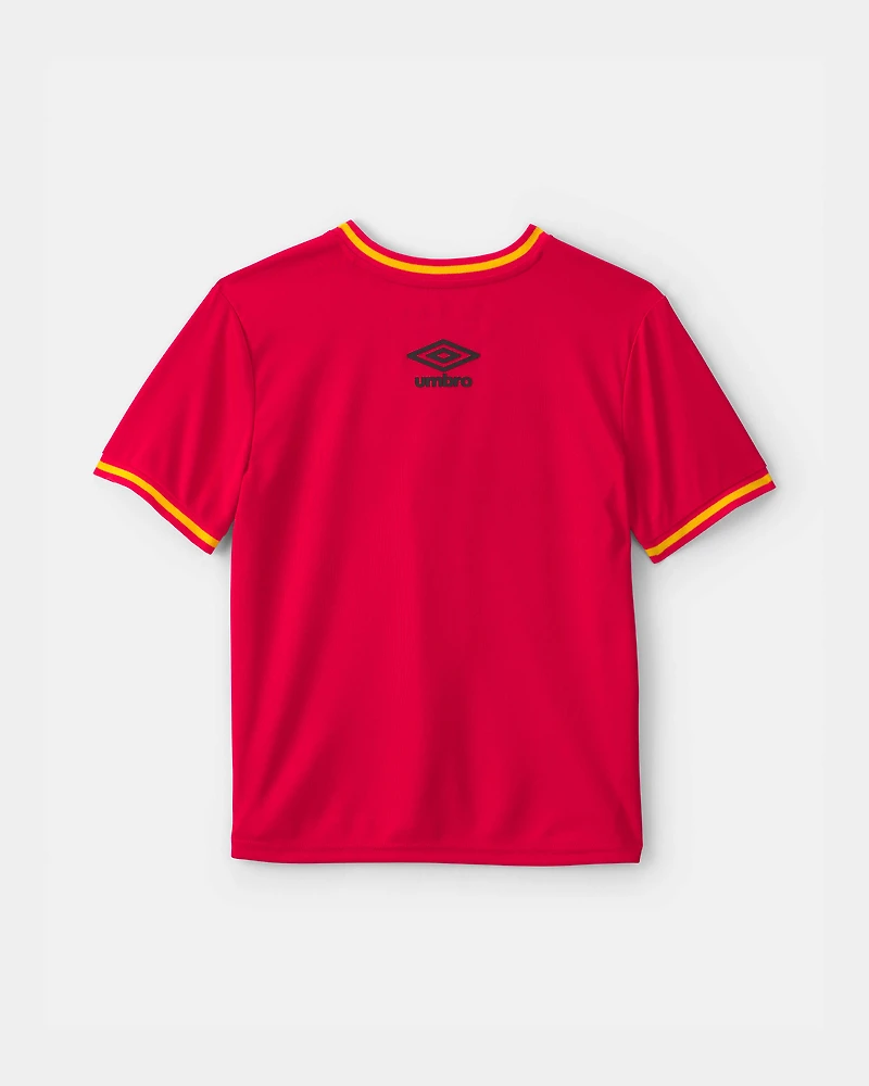 Girls 2-Piece Umbro Spain Soccer Jersey & Skort Set - Red/Yellow/Black