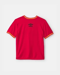 Girls 2-Piece Umbro Spain Soccer Jersey & Skort Set - Red/Yellow/Black