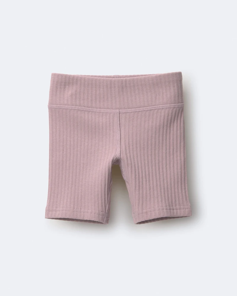 Toddler Girl Brooklyn Bike Shorts - Mauve