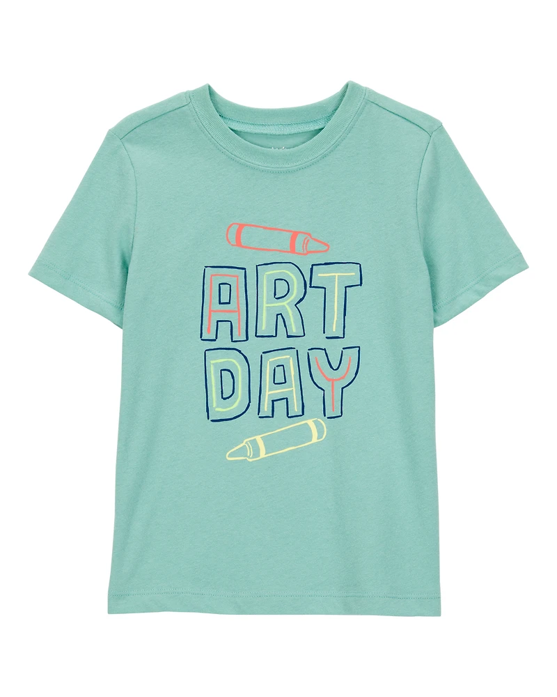Toddler Boy Art Day Short-Sleeve Graphic Tee - Teal