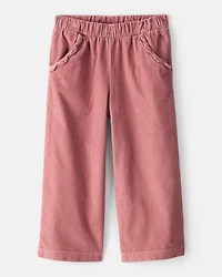 Toddler Girl Cotton Wide-Leg Pants - Pink