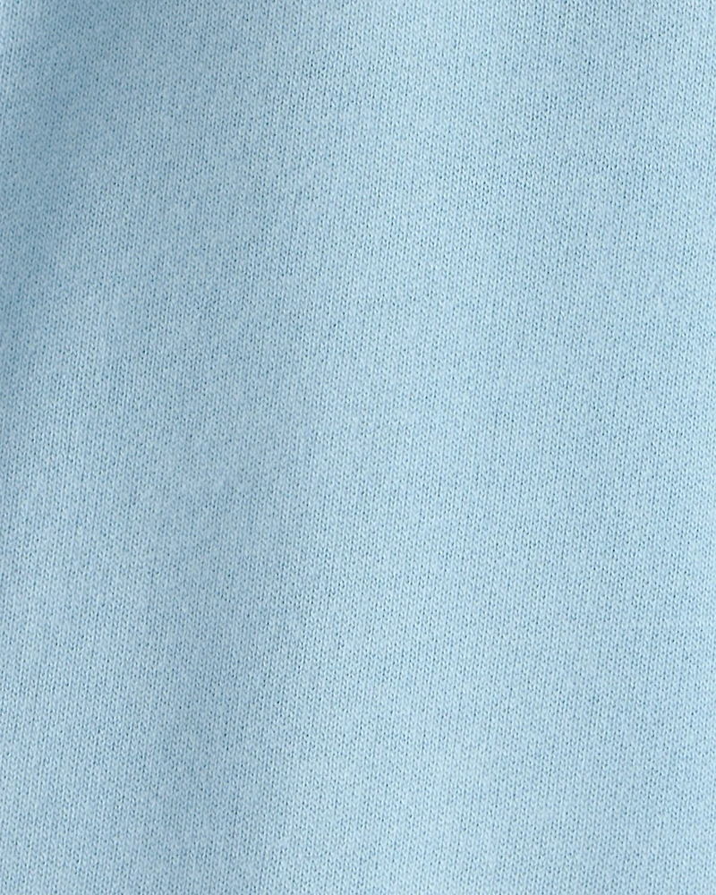 Baby Girl French Terry Wide-Leg Active Pants - Blue