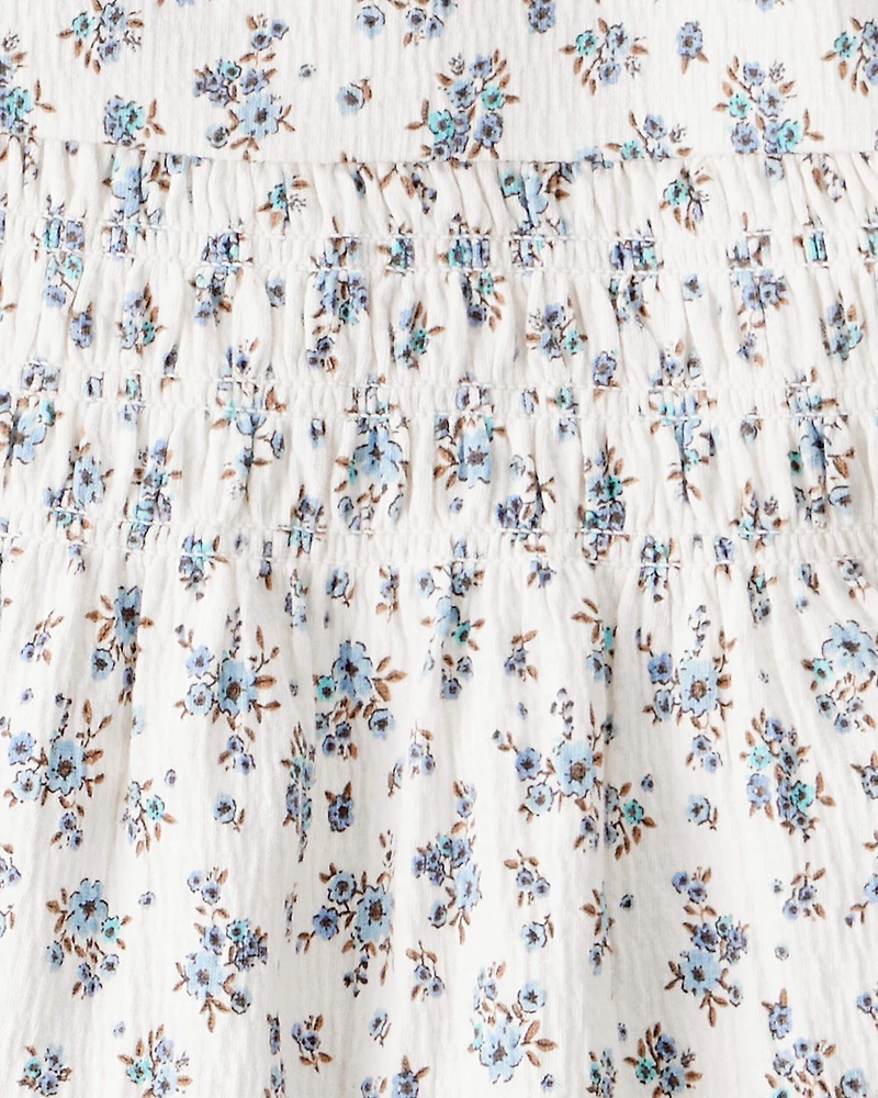 Toddler Girl 2-Piece Organic Cotton Set BlueMist Bloom Print