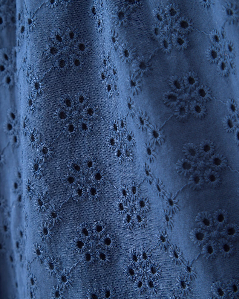 Girls Eyelet Shorts - Blue