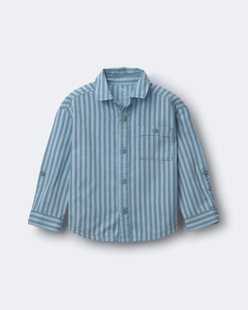 Toddler Boy Button-Down Long-Sleeve Shirt Stripes