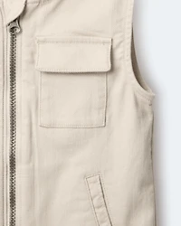 Toddler Zip-Up Vest - Khaki