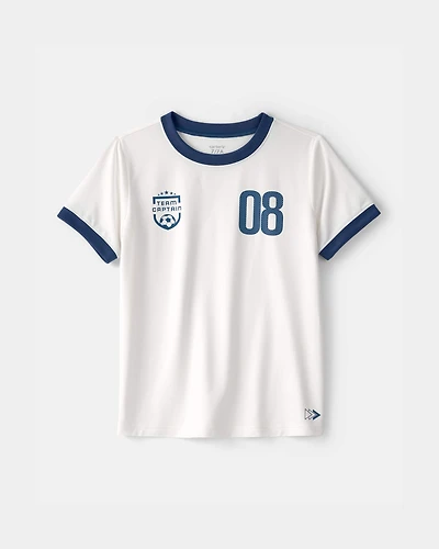 Boys 'Team Captain' Active Graphic Tee - White