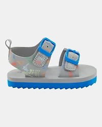 Toddler Boy Strappy Casual Sandals - Grey/Blue