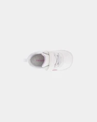 Baby Girl Every Step® First Walker Shimmer Heart Sneakers - White/Pink