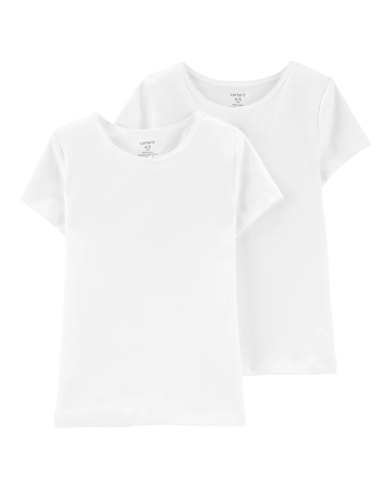 Girls 2-Pack Cotton Undershirts