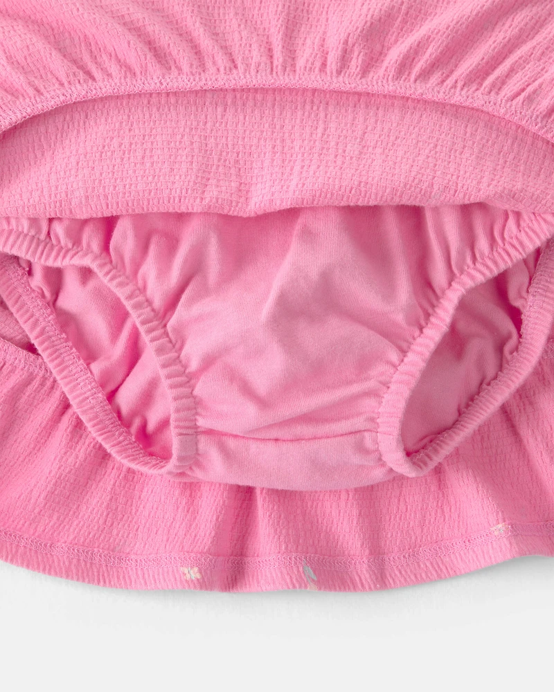 Baby Girl 2-Piece Floral Top & Skort Set - Pink
