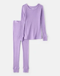 Toddler Girl PurelySoft Long-Sleeve 2-Piece pyjamas - Purple