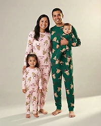 Toddler Reindeer Snug Fit 2-Piece Pyjamas - Pink