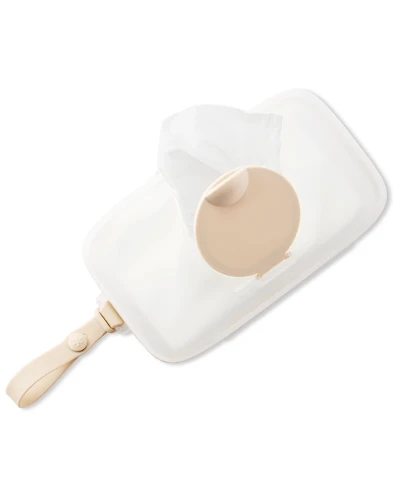 Grab & Go Snug Seal Wipes Case - White/Beige