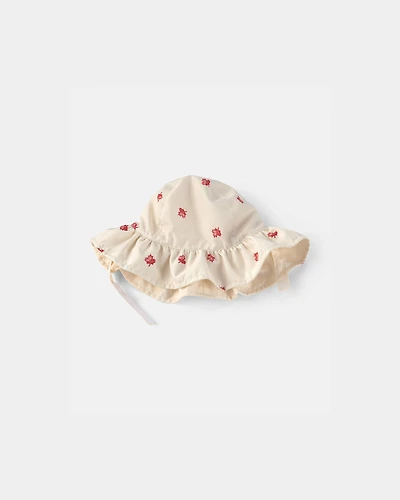 Baby Girl Canada Day Sunhat -White