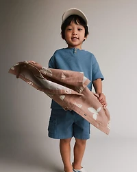 Toddler Boy Henley Tee with Pocket - Slate