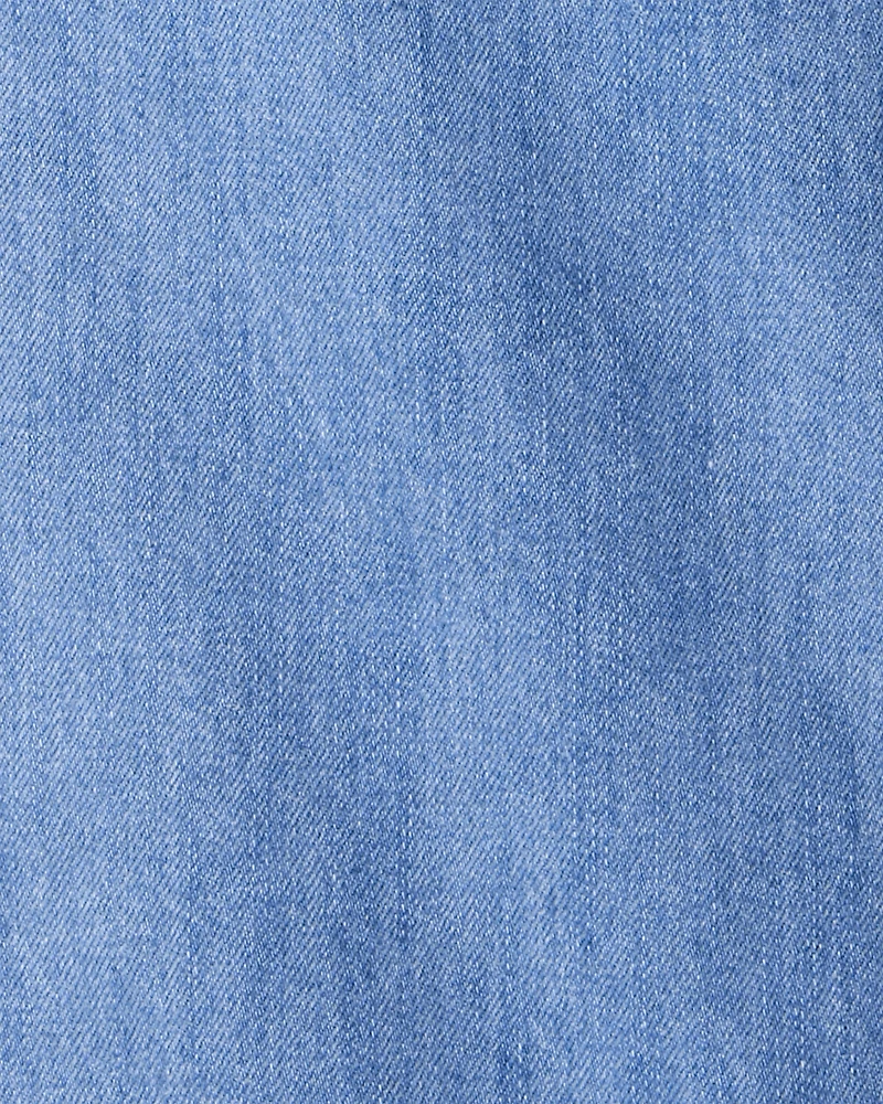 Kid Organic Cotton Chambray Cargo Pants