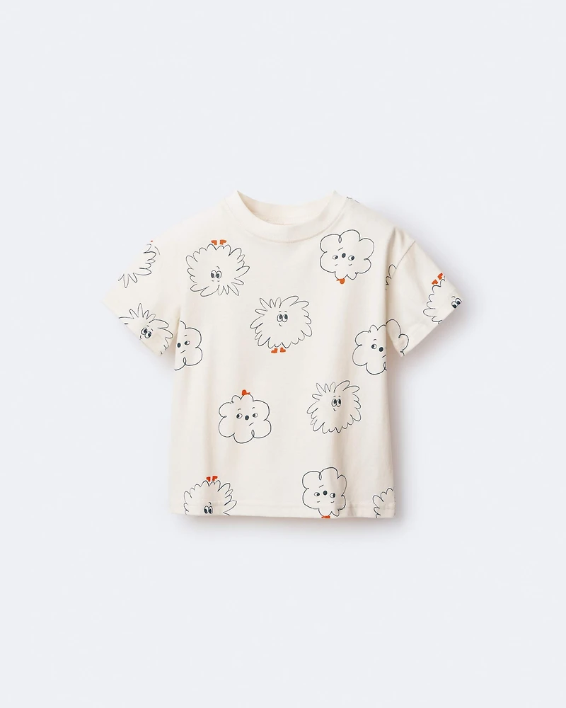 Toddler Squish Short-Sleeve Relaxed Graphic Tee - Cream