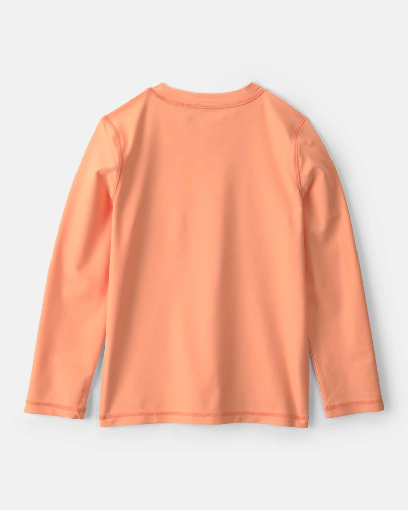 Boys 'West Coast Surf' Long-Sleeve Rashguard Top - Orange