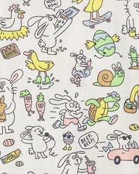 Kid Easter Scavenger Hunt 100% Cotton Snug Fit 2-Piece Pyjama Set - Ivory