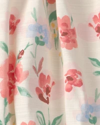 Girls Floral Skirt - Cream